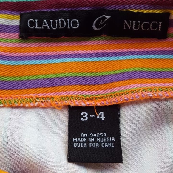 Skirt Striped Size 3-4 Small Back Zipper - Picture 2 of 8